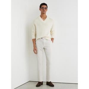 REISS Dobby Cotton Pique Chino Trousers